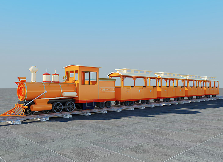 Customized Small Train Design Drawing