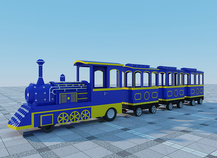 Customized Small Train Design Drawing